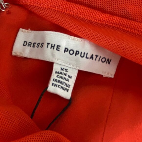 NWT Dress the Population Amara Dress in Poppy size XS - Picture 4 of 8